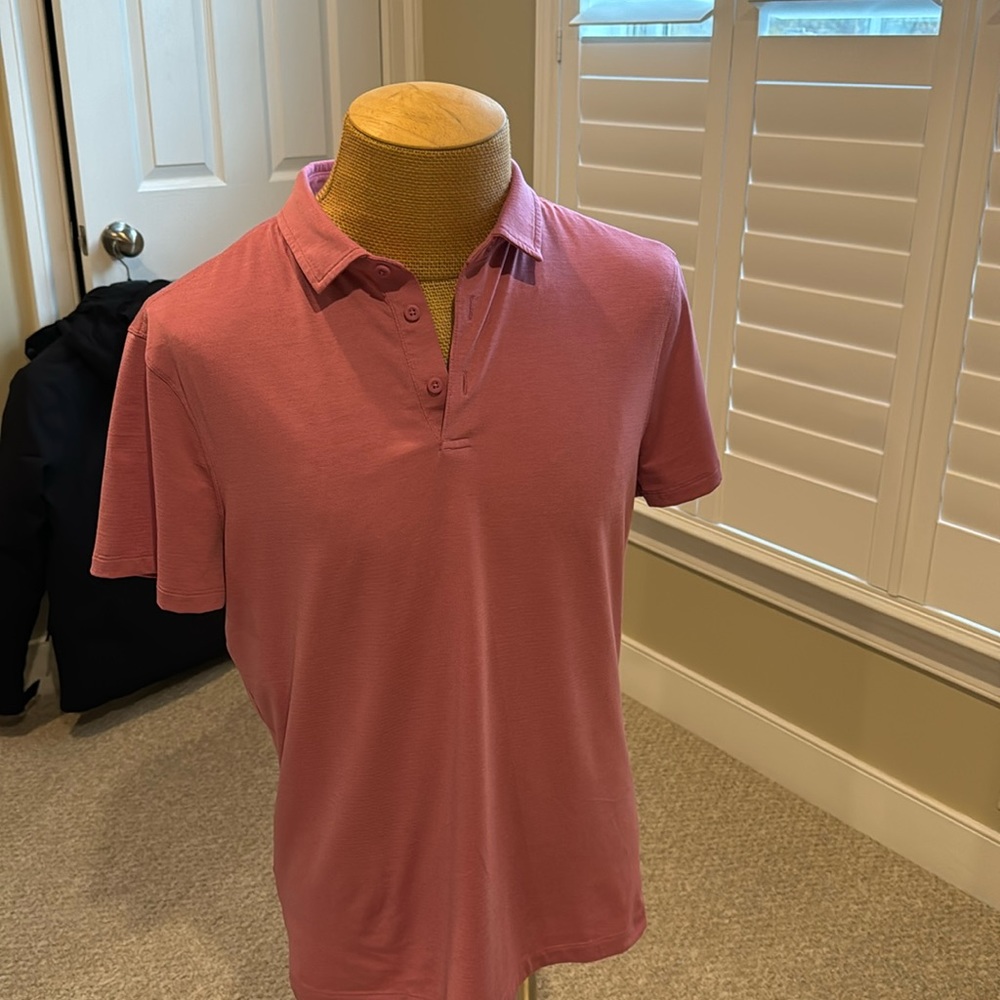 Lululemon Evolution Polo shirt, EUC, Large, Pink